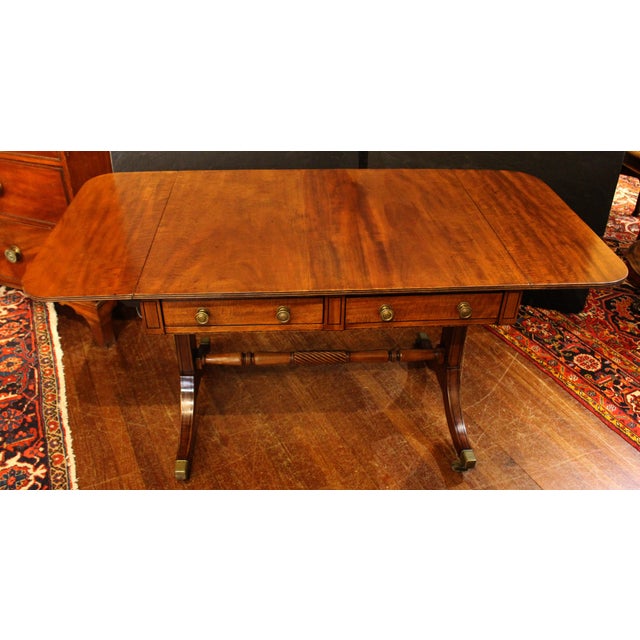 C. 1810 English Regency Period Sofa Table For Sale - Image 4 of 7
