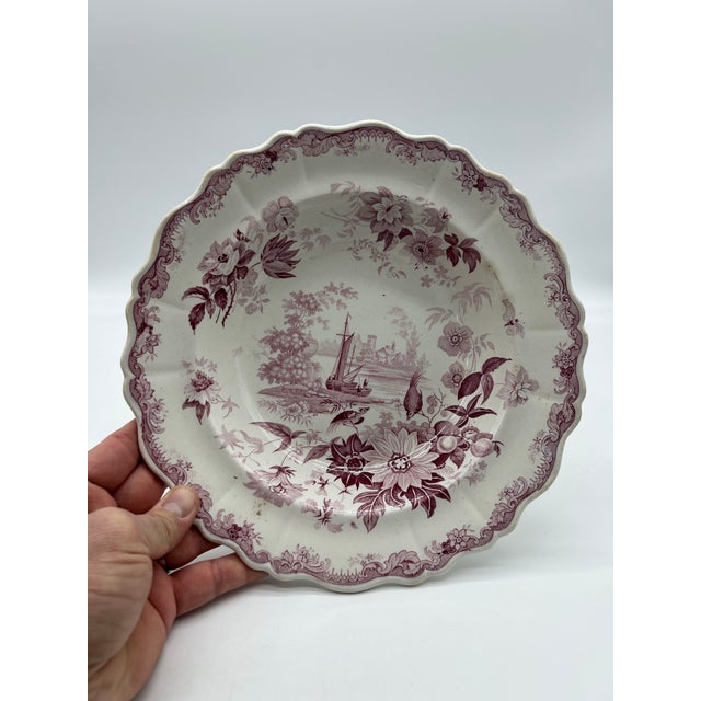 Antique Staffordshire Mulberry Transfer Decorated Soup Bowl, Circa 1830’s For Sale - Image 12 of 12