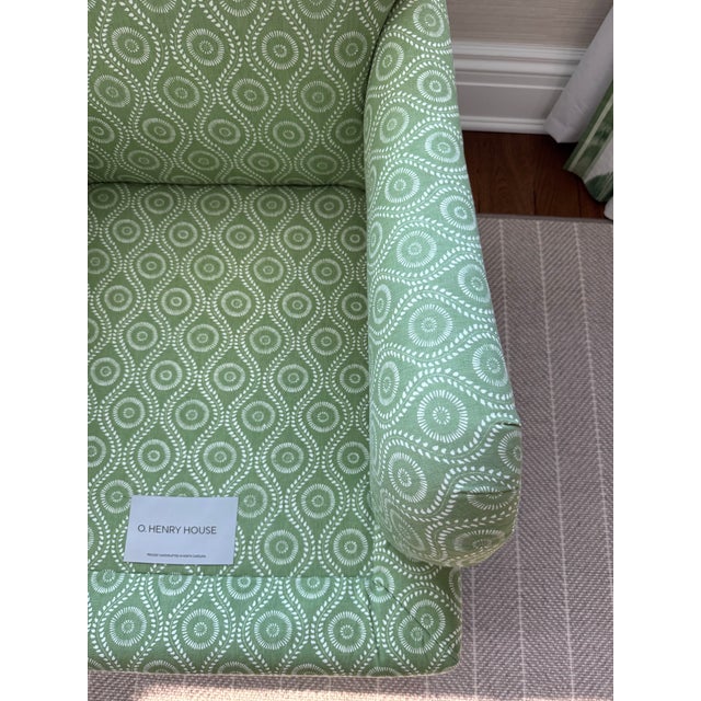 Pair of O.Henry House Hanover Club Chairs Cover in Raoul Textiles Coverlet Caper For Sale - Image 10 of 14