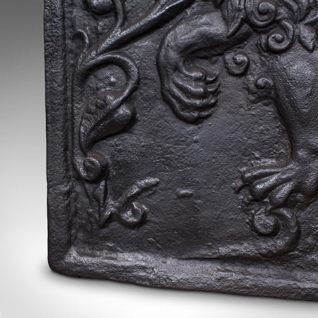 Antique Decorative Fire Back, English Fireplace Reflector, Victorian, Circa 1900 For Sale - Image 9 of 11