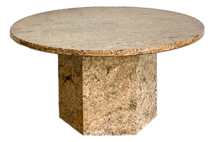 Vintage Granite Pedestal Dining Table