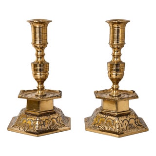 Swedish Brass Candlesticks from Ystad-Metall, 1950, Set of 2 For Sale