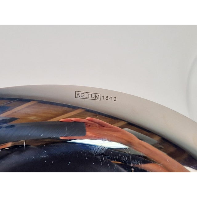 Gijs bakker royal vkb flow rvs / walnut bowl glass dome 2000 rare stainless steel metal bowl "flow" with glass dome,...