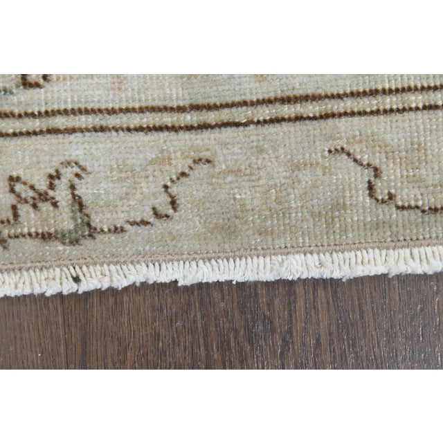 Boho Chic 1970s Vintage Persian Handmade Wool Cotton Beige Area Rug For Sale - Image 3 of 11