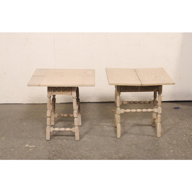 French Antique End Tables W/ Expandable Top For Sale - Image 12 of 14