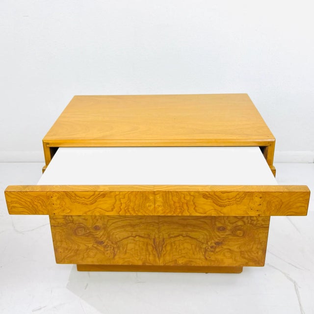 1970s Pair of Burl Wood Nightstands by Milo Baughman for Lane For Sale - Image 5 of 12