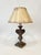 Traditional Vintage Dagmar Carved Wood Table Lamps With Silk Shade, a Pair For Sale - Image 3 of 3
