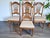 Set of 4 French Country Vintage Oak Dining Chairs dating from the 1980's A charming set of four solid oak dining chairs...