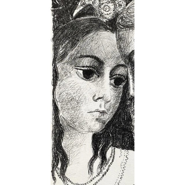 Mid-Century Modern Paul Delvaux, Two Young Women (Confidences), Original Lithograph, 1972 For Sale - Image 3 of 7