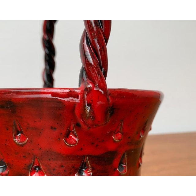 Ceramic Italian Strawberry Pottery Vase by Fratelli Fantullacci for Bitossi, 1960s For Sale - Image 7 of 18