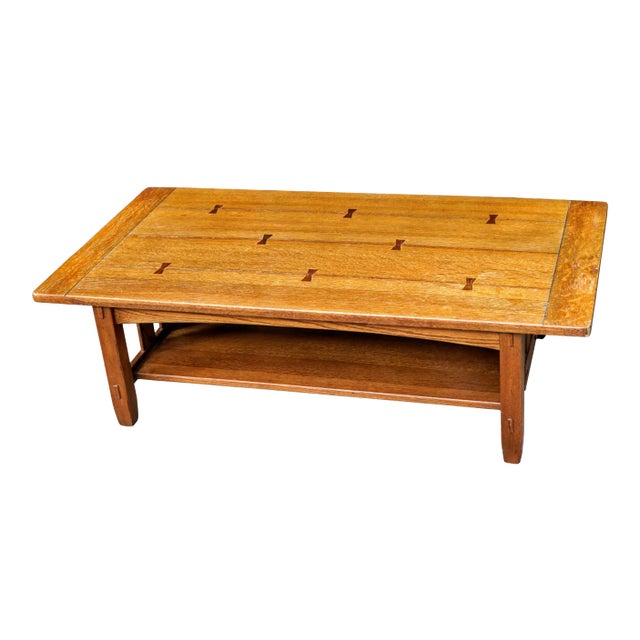 Lane Altavista Bow Tie Joinery Craftsman Style Coffee Table For Sale
