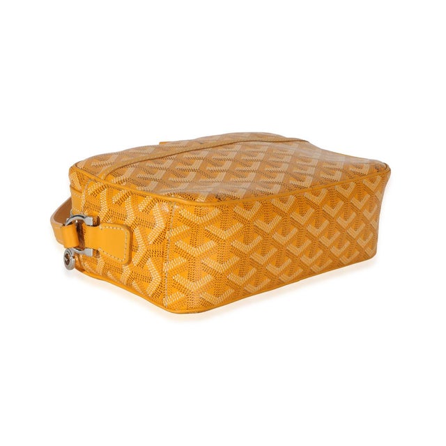 Yellow Goyardine Canvas Sac Cap Vert PM For Sale In New York - Image 6 of 9