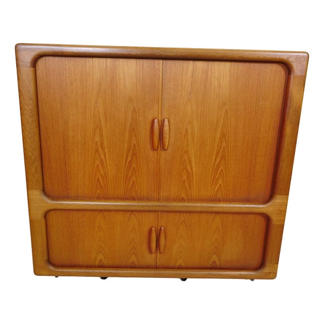Mid-Century Teak Highboard with Sliding Doors from Dyrlund, 1960s For Sale