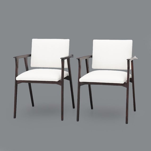 Vintage Lounge Chairs with Wooden Armrests, 1950s, Set of 2 For Sale - Image 4 of 15