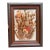 MCM Vintage Mixed Media Owl & Botanical Wall Hanging Art For Sale