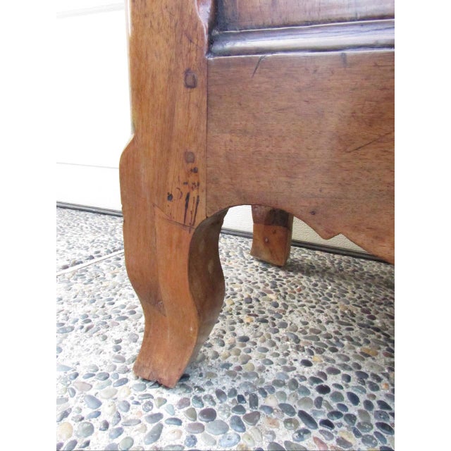 Wood Antique French Walnut Narrow Buffet For Sale - Image 7 of 18