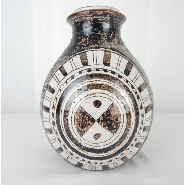 Aldo Londi designed 'Moderna Morocco' style Mid-century vase by Rosenthal-Netter for Bitossi. No label or markings on...