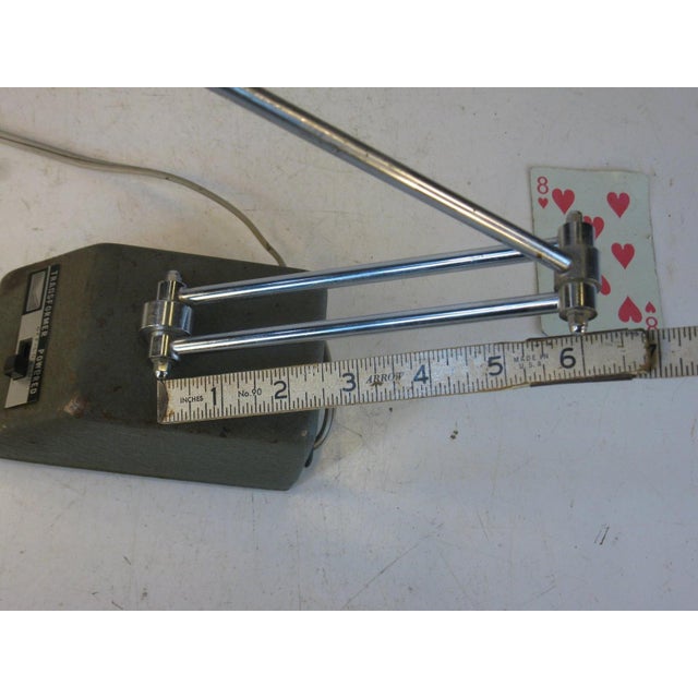 Mid 20th Century Drafting Desk Lamp Vintage Steampunk Small Working For Sale - Image 10 of 12