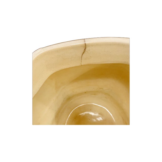 Early 20th Century Large Antique English Green and Gilt Ceramic Jardiniere & Pedestal For Sale - Image 12 of 12