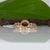 Padparadscha Sapphire Ring With Natural Diamond Accents: Solid 14k Gold, Size 6.75 For Sale - Image 9 of 10