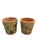 A Pair of Vintage Hand-Painted Ivy Teak Wood Cache Pots For Sale - Image 4 of 12