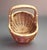 Hand‑Woven Rattan Double‑Handle Basket With White‑Wash Patina For Sale In New York - Image 6 of 6