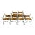 Set of 6 Maison Jansen Curule Chairs, Mid 20th Century For Sale
