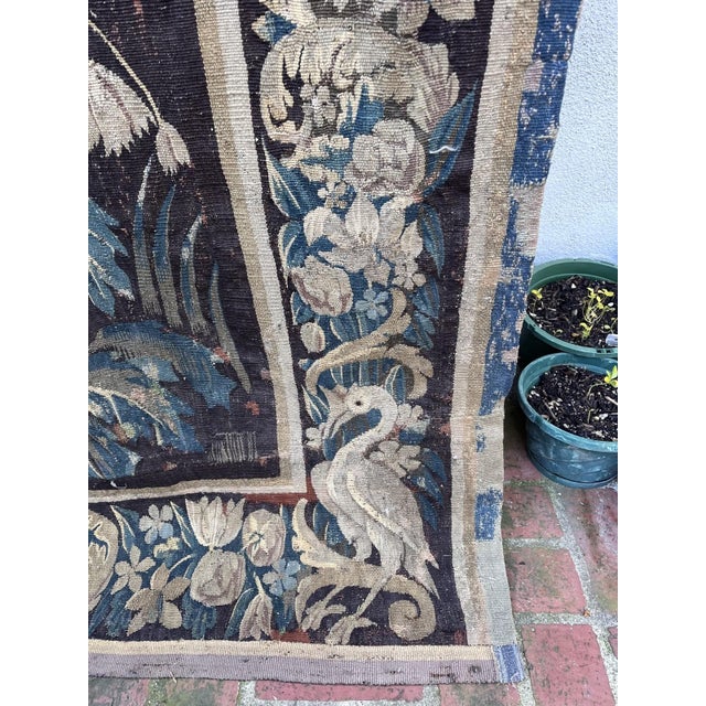 18th Century French Verdure Tapestry For Sale - Image 12 of 14
