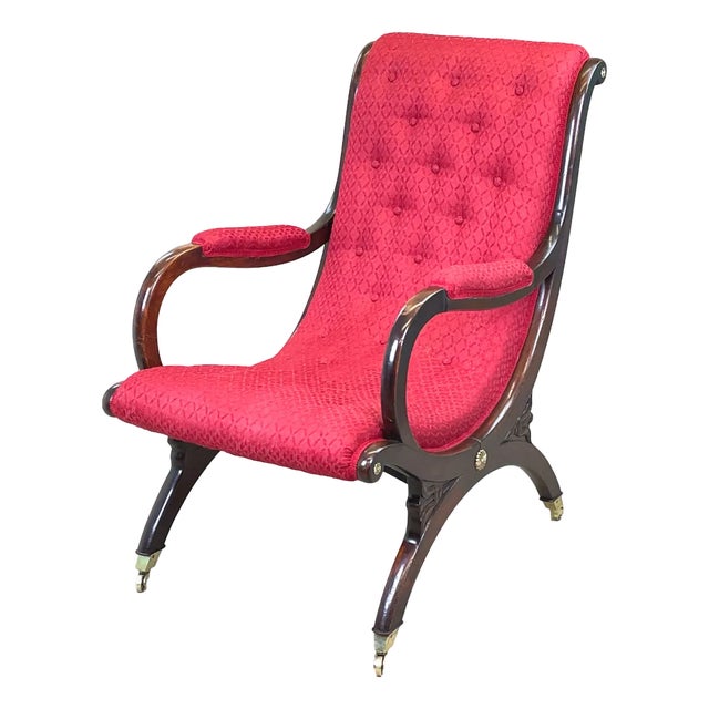 Regency Library Armchair, 1835 For Sale