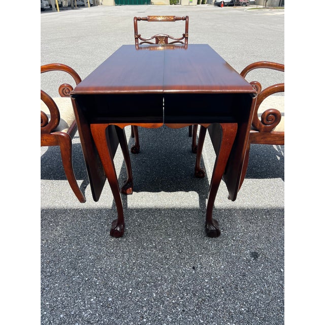 Wood Theodore Alexander English Regency Style Dining Table and Armchair Set For Sale - Image 7 of 12