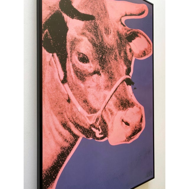 Andy Warhol Foundation Vintage Offset Lithograph Print Framed Pop Art Poster " Cow " 1976 For Sale In Kansas City - Image 6 of 12