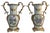 Metal Vintage Ormolu Rococo Ceramic Urns With Floral Motif- A Pair For Sale - Image 7 of 15