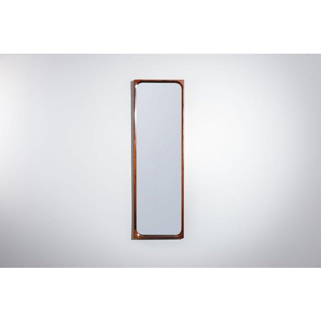 Mid-Century Modern Vintage Danish Mirror in Rosewood by Niels Clausen for NC Mobler, 1960 For Sale - Image 3 of 12
