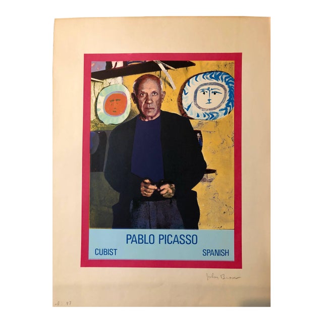 John Brower, Vintage 1960s Pablo Picasso Photo Silkscreen Serigraph Pop Art For Sale