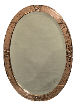 Art and Crafts Copper Mirror, 1910s