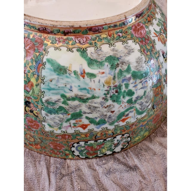 Ceramic Antique Chinese Porcelain 200 Years Old Palace Bowl For Sale - Image 7 of 12