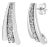 .925 Sterling Silver 1 Cttw Round Diamond Graduated Huggie Earrings (I2-I3 Clarity, I-J Color) For Sale
