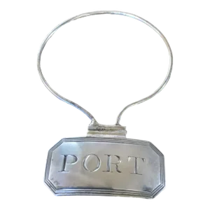 Early 19th Century George Iii Silver Neck Ring Bottle Tag/Ticket