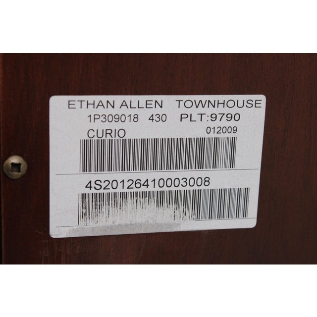 Ethan Allen Sliding Door Bookcase Cabinet For Sale - Image 18 of 18