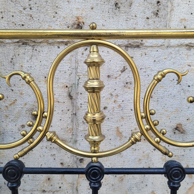 Art Nouveau Style Wrought Iron Bed Headboard, Spain, 1930s For Sale - Image 15 of 18