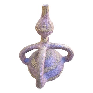 Terracotta Vase with Four Handles attributed to Bruno Monari, 1960s For Sale