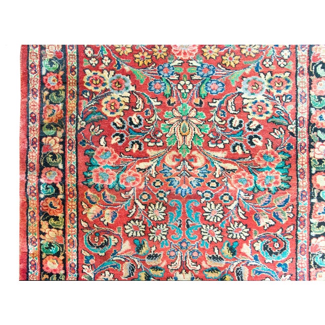 Red Early 20th Century Persian Sarouk Runner For Sale - Image 8 of 16