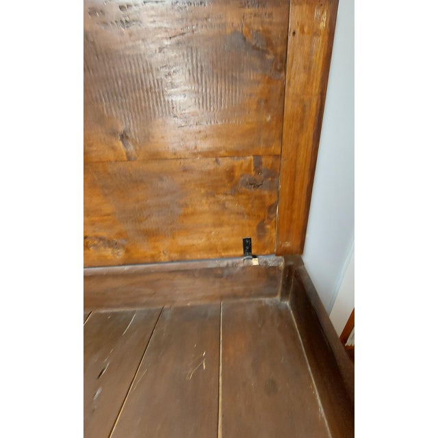Brown Antique French Provincial Rustic Pine & Fruitwood Lift-Top Buffet Sideboard For Sale - Image 8 of 11