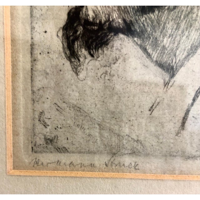 Impressionist Hermann Struck, German Artist Impressionist Etching Judaica Jewish Sephardic Jewish Bezalel Era, c.1920's For Sale - Image 3 of 6