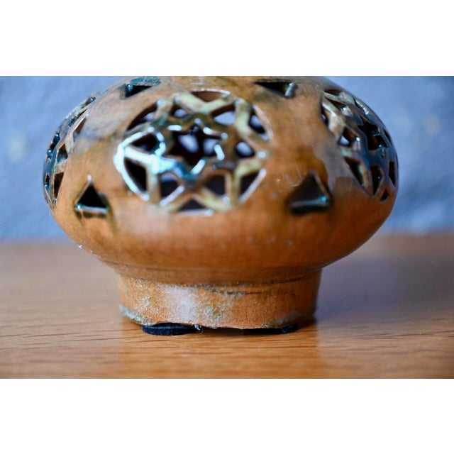 Brown Anthropomorphic Art Brut Sculpture in Glazed Terracotta, 1960s For Sale - Image 8 of 9