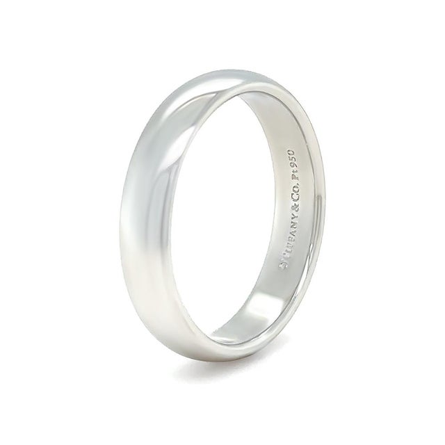 Tiffany and Co. Tiffany & Co. Platinum Wedding Band Ring 8.91g, Size 8.75 For Sale - Image 4 of 5