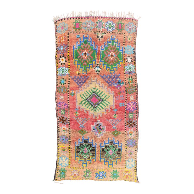 Vintage Boujad Moroccan Rug, 05'10 X 11'07 For Sale