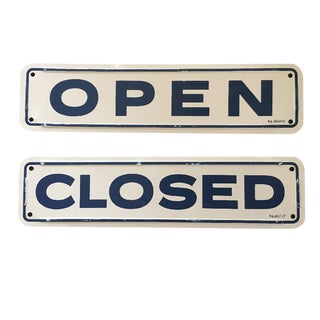 Vintage Open & Closed Signs - A Pair For Sale