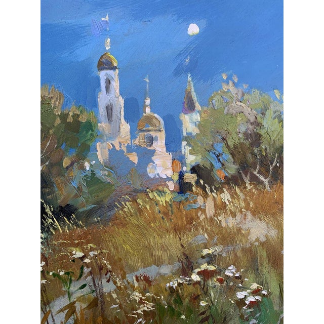 Oil Painting the Moonlight Illuminates Yuriy Suprunchuk For Sale - Image 6 of 12