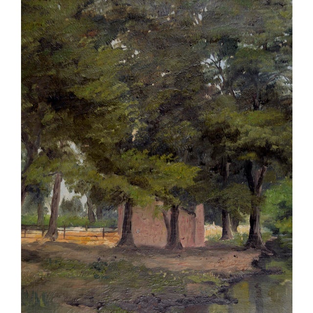 Early 20th Century Bay Area California Landscape With Bridge by Florence Bugbee Banham For Sale - Image 4 of 6